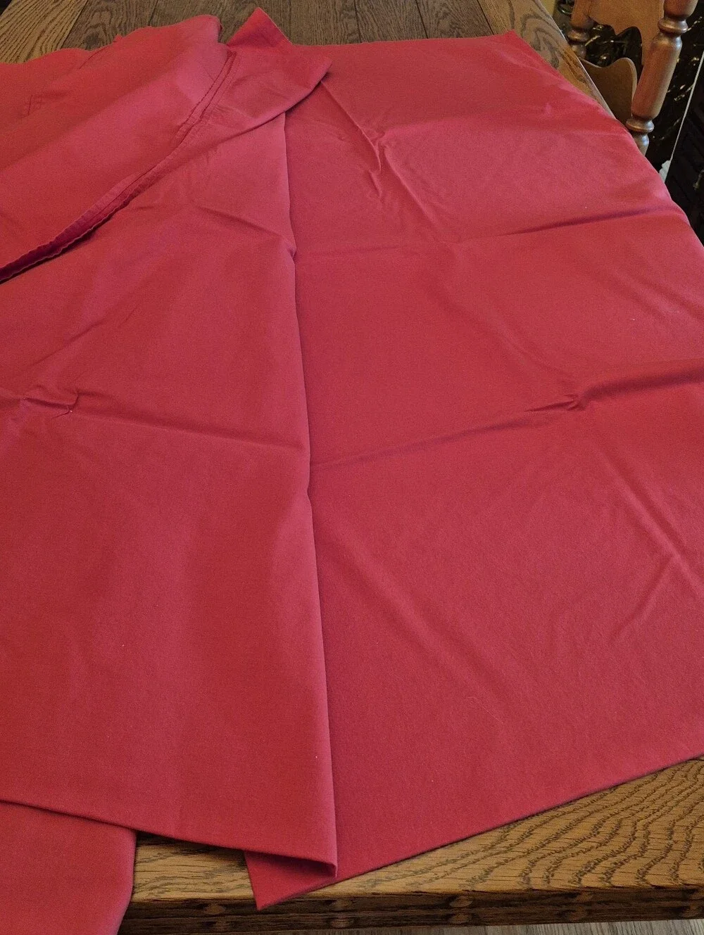 2 Bright Red Fabric Tablecloths - 100